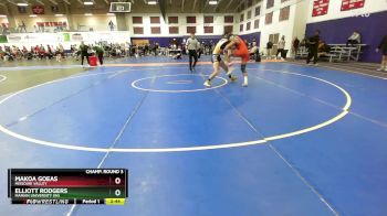 157 lbs Champ. Round 3 - Makoa Goeas, Missouri Valley vs Elliott Rodgers, Marian University (IN)