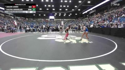 130 lbs 3rd Place Match - Aalyra Arguelles, Wichita-Kapaun Mt.Carmel Hs vs Jaeann James, Newton Hs