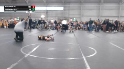 52 lbs Quarterfinals (8 Team) - Jayce Vokes, Neighborhood Wrestling vs Owen Buckley, Mitten Mayhem