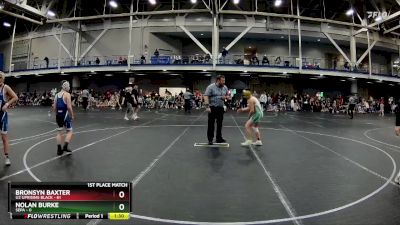 96 lbs Finals (2 Team) - Bronsyn Baxter, U2 Uprising Black vs Nolan Burke, SEPA