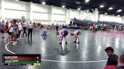 150 lbs Round 2 (16 Team) - Logan Fisher, War Ready vs Blake Forke, Team STL Blue