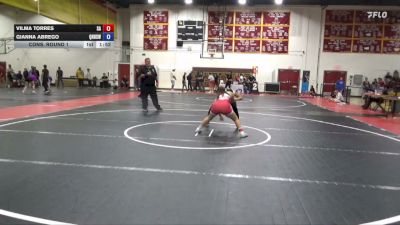 125 lbs Cons. Round 1 - Vilma Torres, Santa Ana vs Gianna Abrego, Quartz Hill High School Wrestl