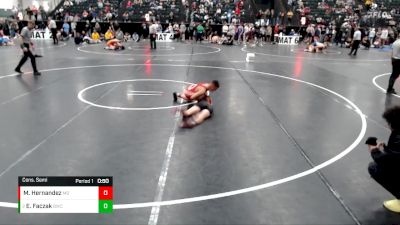 106 lbs Cons. Semi - Emma Faczak, Bennett Wrestling Club vs Maddux Hernandez, Midwest Destroyers