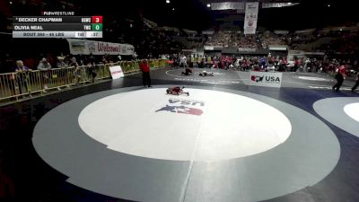 45 lbs Cons. Quarters - Olivia Neal, Turlock Wrestling Club vs Decker Chapman, USA Gold Wrestling Club
