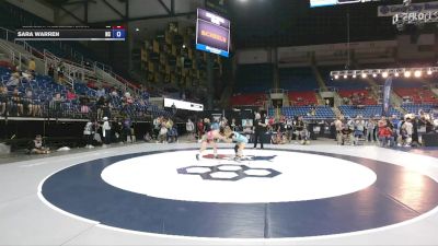 115 lbs Cons. Rd Of 16 - Elizabeth Valenzuela Smith, AZ vs Sara Warren, NC