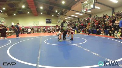 52 lbs Round Of 16 - Sebastian Nicasio, Fort Gibson Youth Wrestling vs Bear Bryan, Coweta Tiger Wrestling