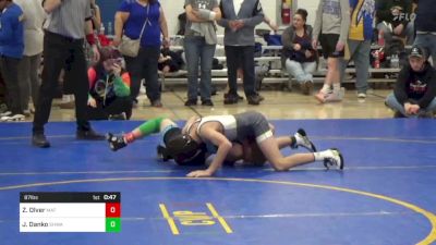 87 lbs Quarterfinal - Zavier Olver, Mat Assassins vs James Danko, SHWA