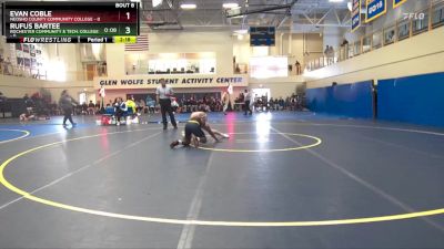 133 lbs Round 3 (6 Team) - Evan Coble, Neosho County Community College vs Rufus Bartee, Rochester Community & Tech. College