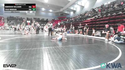 46 lbs 3rd Place - Emerson Williams, Collinsville Cardinal Youth Wrestling vs Cale Minihan, Collinsville Cardinal Youth Wrestling
