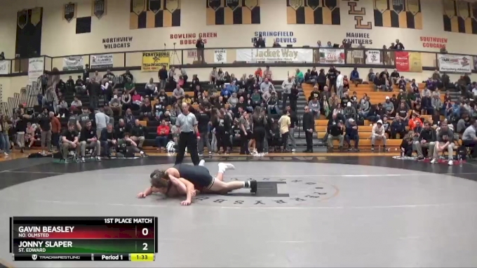 157 lbs Semifinal - Aiden Peterson, St. Edward vs Jake Wood, Perrysburg