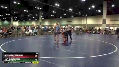 170 lbs Round 3 (16 Team) - August Rottmann, Charlie`s Angels-IL Blk vs Jayla Harrison, RPA Wrestling