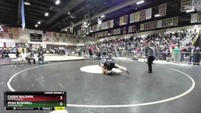 190 lbs Champ. Round 2 - Caden Baldwin, Paloma Valley vs Ryan Bushnell, Riverside Poly