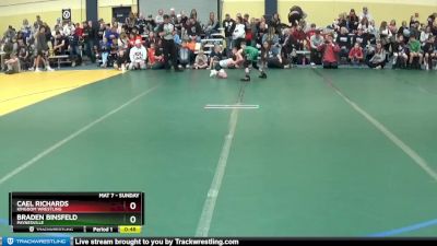 70 9U Champ. Round 1 - Braden Binsfeld, Paynesville vs Cael Richards, Kingdom Wrestling