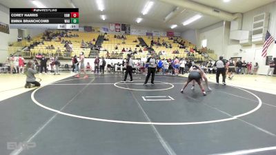 145 lbs Semifinal - Corey Harris, Union Girls JH vs Emma Branchcomb, Wagoner