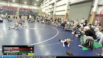 67 lbs Semis & Wb (16 Team) - Thatcher Purser, Utah Green vs Dominic Garmendi, Gold Rush Wrestling
