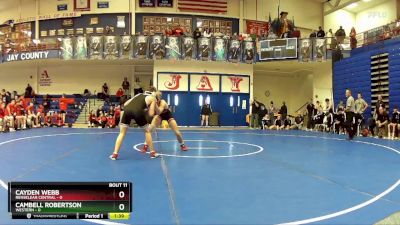 150 lbs Quarters & Wb (16 Team) - Cayden Webb, Renselear Central vs Cambell Robertson, Western