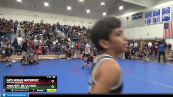 53 lbs Round 5 - Nehemiah De La Cruz, Rough House Wrestling vs Arya Rogue Gutierrez, Neutral Grounds