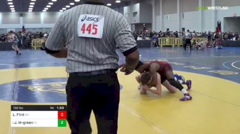 132 lbs Round Of 128 - Lane Flint, WV vs James Mcclain-green, TX