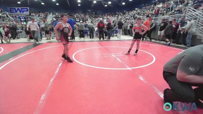 90 lbs Quarterfinal - Augustus Cosby, Pawhuska Elks Takedown vs Jacob Mangrum, Wagoner Takedown Club