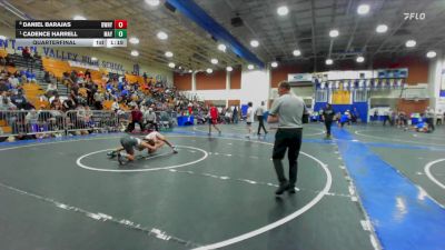 106 lbs Quarterfinal - Cadence Harrell, Mayfair vs Daniel Barajas, Downey