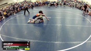 90 lbs Round 3 (6 Team) - Gunner Vannorman, Kansas Pythons vs Jack Thrush, Team Arizona