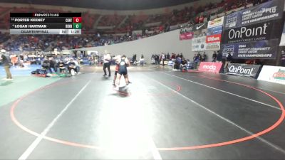 5A Boys 215 lbs Quarterfinal - Porter Keeney, Central Boys vs Logan Hartman, Bend Boys