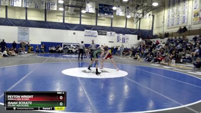 130 lbs 3rd Place Match - Isaiah Schultz, Colony High School vs PEYTON WRIGHT, Wasilla High School