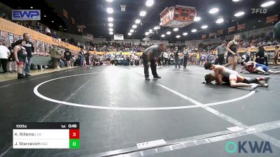 100 lbs Consi Of 8 #2 - Knox Rillema, Lexington Wrestling Club vs Jaxon Starcevich, Norman Grappling Club