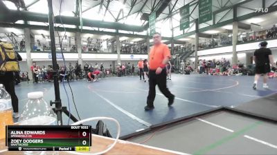 108-114 lbs Semifinal - Zoey Dodgers, Unattached vs Alina Edwards, Springfield HS