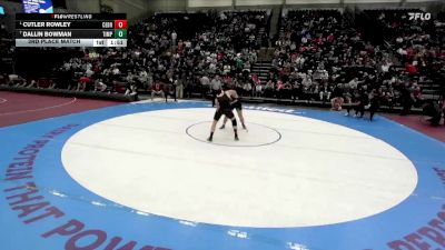 4A 215 lbs 3rd Place Match - Cutler Rowley, Cedar vs Dallin Bowman, Timpanogos