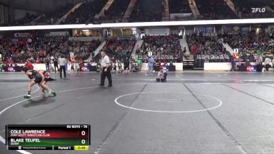 76 lbs Cons. Round 1 - Cole Lawrence, Fort Scott Wrestling Club vs Blake Teufel, Derby