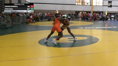 197Black lbs Rr Rnd 1 - Steven Burrell, Virginia vs Zyan Hall, Navy