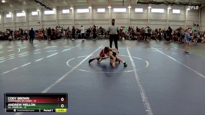 56 lbs Round 7 (8 Team) - Andrew Mellon, All American vs Cody Brown, Contenders WA Green