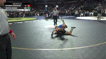 132 lbs Quarterfinal - Zaydrein Hernandez, St. John Bosco (SS) vs Ashton Besmer, Buchanan (CS)