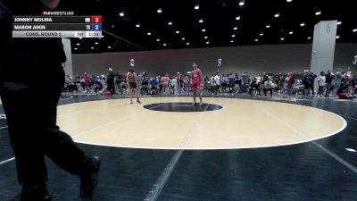 120 lbs Cons. Round 2 - Johnny Molina, NM vs Mason Aikin, TX