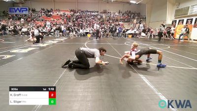 90 lbs Round Of 16 - Kristian Graff, R.A.W. vs Logan Sligar, Pin-King All Stars