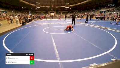 58 lbs Consi Of 4 - Logan Ponce, Hilldale Youth Wrestling Club vs Cole Ryon, BAWC