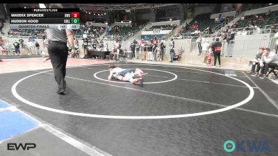 76 lbs Quarterfinal - Maddix Spencer, Keystone Wrestling Club vs Hudson Hood, Collinsville Cardinal Youth Wrestling