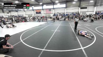 54 lbs Quarterfinal - Preston Shields, Wickenburg Wrestling Club vs Cade Chandler, Manu WC