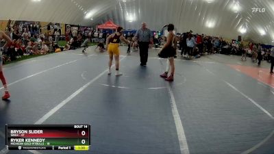 96 lbs Round 5 (6 Team) - Bryson Slider, WEG3 vs Ryker Kennedy, Michigan Gold Pitbulls