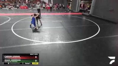 87 lbs Champ. Round 2 - Isaiah Anderson, MGM Silver Spartans vs Carson Lehman, Warrior Youth Wrestling