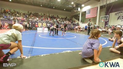 37-40 lbs Rr Rnd 1 - Linley Themm, Team Tulsa Wrestling Club vs Pyper Patterson, Pawnee Wrestling Club