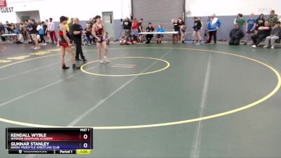132 lbs Quarterfinal - Gunnar Stanley, Nikiski Freestyle Wrestling Club vs Kendall Wyble, Interior Grappling Academy