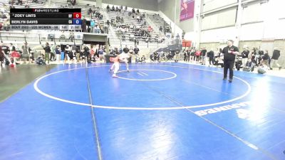 U20 Women - 68 lbs Champ. Round 3 - Zoey Lints, NY vs Berlyn Davis, CA