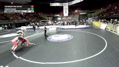 140 lbs Cons. Sub-quarters - Ramtin Ghadi, Sunnyvale Wrestling Club vs Kaydrian Tria Reyes