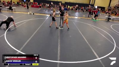 136 lbs Semifinal - Christopher Navarro, IL vs Landon Weidler, IL