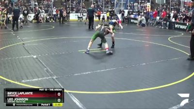 72 lbs Champ. Round 2 - Bryce Laplante, Dundee WC vs Leo Johnson, Oxford Youth WC