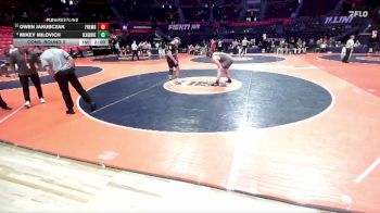 3A 285 lbs Cons. Round 2 - Owen Jakubczak, Palatine (Fremd) vs Mikey Milovich, Elk Grove Village (E.G.)