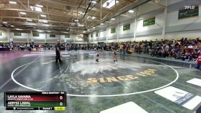 60 lbs Cons. Round 1 - Layla Savaria, Heights Wrestling Club vs Aeryss Lawal, Camel Kids Wrestling