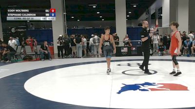 48 kg Cons. Rd Of 32 - Cody Holtberg, California vs Stephano Calderon, Roundtree Wrestling Academy
